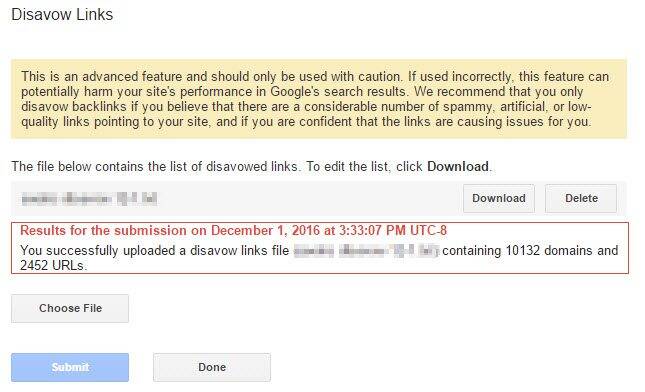 google search console disavow screen google search console disavow screen