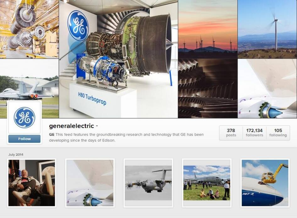 GE Instagram Page